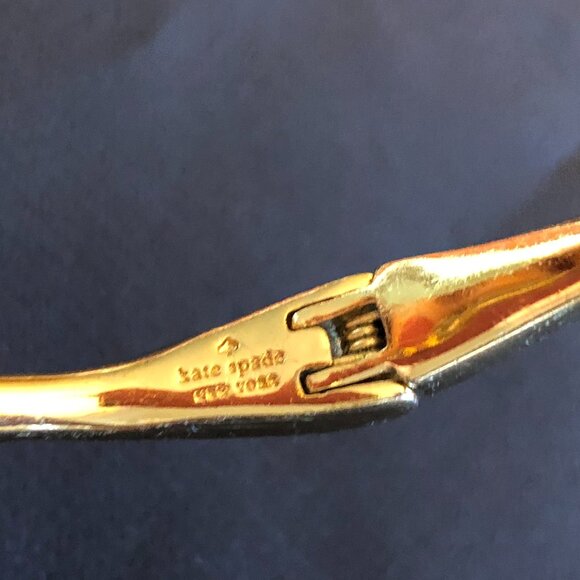 AUTHENTIC Kate Spade Gold Tone Bracelet With Sparkling Crytals. - Picture 7 of 8